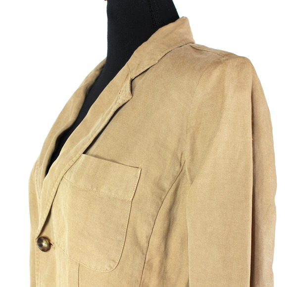 Alex Mill Non Suit Linen Blazer NEW Vintage Khaki Lightweight 3 Button Jacket XS - Picture 4 of 8